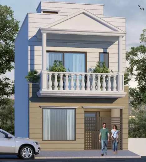 Twin Clarus premium low-rise residential project front elevation in Sector 20 Greater Noida West